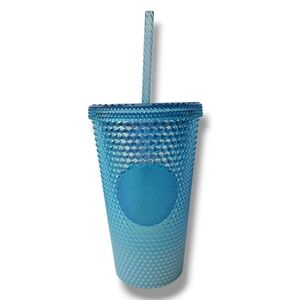 Starbucks Studded Blue Gradient Bling Ombre Cold Cup Tumbler 16oz Diamond Cut